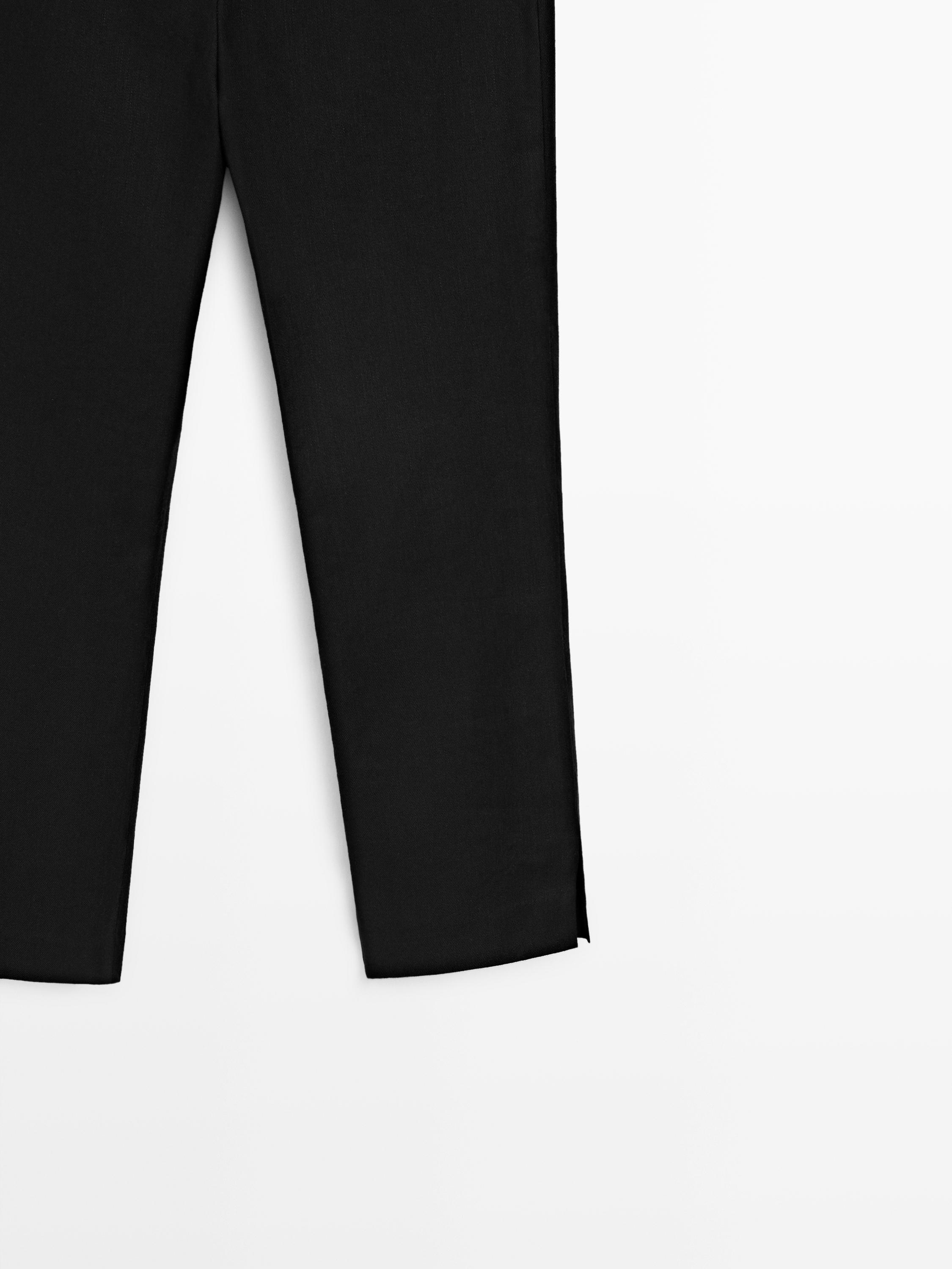 Linen blend capris